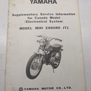 Yamaha Canada Supplementary Service Manual 60 Jt1 Mini Enduro Electronical Oem