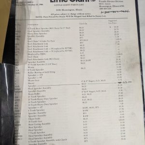 Little Giant Parts Price List Book Lgbmp-3 1984