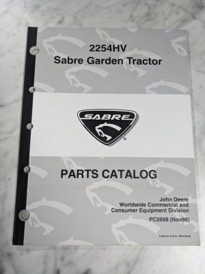 John Deere Sabre 2254Hv Garden Tractor Parts List Manual Catalog Pc2698 1998