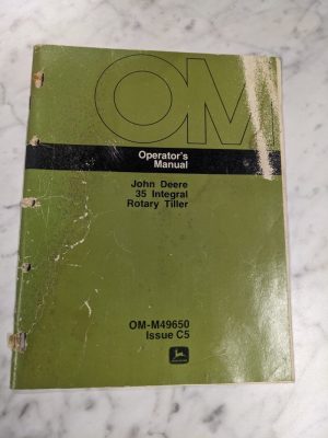 John Deere Jd Operator Service Manual 35 Integral Rotary Tiller Om-M49650