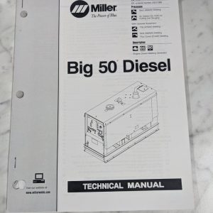 Miller Welder Techinical Service Manual Parts List Big 50 Diesel Tm-475A 1998