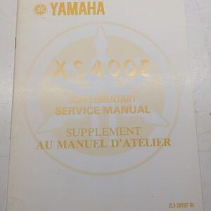 Yamaha Supplementary Service Manual Xt400E 2L1-28197-70 Oem 1977 Fr