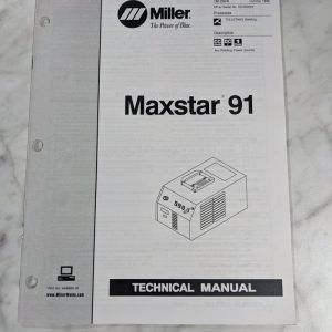 Miller Welder Techinical Service Manual Parts List Book Maxstar 91 Tm-207A 1999