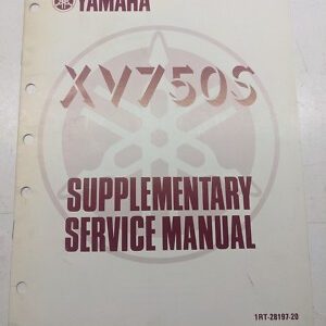 Yamaha Supplementary Service Manual Xv750S 1Rt-28197-20 Oem 1985
