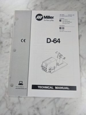 Miller Welder Techinical Service Manual Parts List Book D-64 Tm-1582C 1999