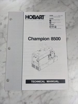 Miller Welder Techinical Service Manual Parts List Champion 8500 Tm-493A 1999