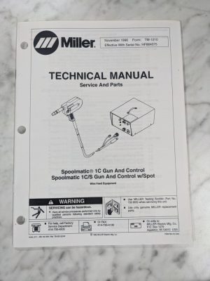Miller Welder Techinical Service Manual Parts List Spoolmatic 1C Tm-1210 1996