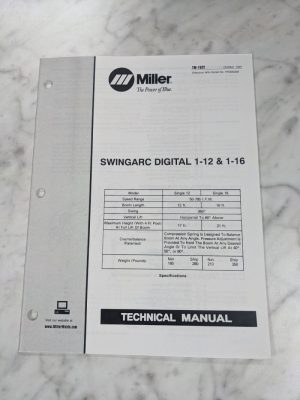 Miller Welder Techinical Manual Parts Swingarc Digital 1-12 1-16 Tm-1522 1997