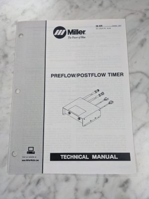 Miller Welder Techinical Service Manual Parts List Pre/Postflow Timer Tm-1079