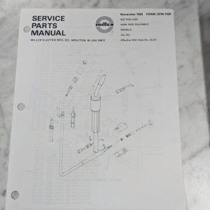 Miller Welder Techinical Service Manual Parts List Ga-15C Spm-1026 1983 Gun