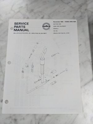 Miller Welder Techinical Service Manual Parts List Ga-15C Spm-1026 1983 Gun