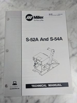 Miller Welder Techinical Service Manual Parts List Book S-51A S-54A Tm-1524 1997