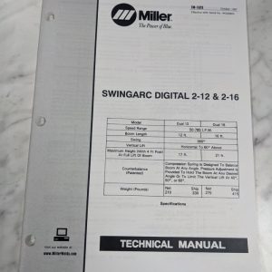 Miller Welder Techinical Manual Parts Swingarc Digital 2-12 2-16 Tm-1523 1997