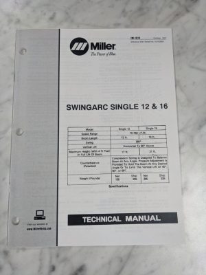 Miller Welder Techinical Service Manual Parts List Swingarc 12 16 Tm-1516 1997
