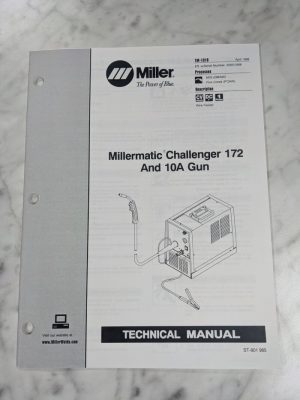 Miller Welder Techinical Service Manual Parts List Challenger 172 Tm-1318 1998