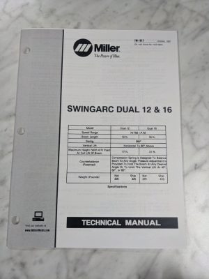 Miller Welder Techinical Service Manual Parts Swingarc Dual 12 16 Tm-1517 1997