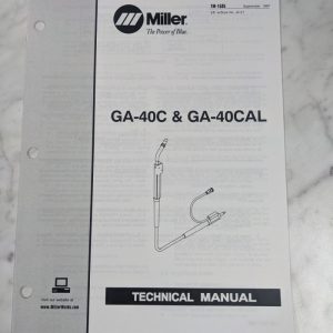 Miller Welder Techinical Service Manual Parts List Book Ga-40Cal Tm-1535 1997