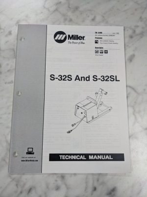 Miller Welder Techinical Service Manual Parts List Book S-32Sl Tm-1546B 1998