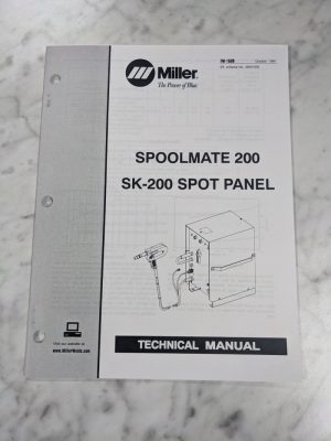 Miller Welder Techinical Service Manual Parts Spoolmate 200 2K-200 Tm-1539 1997