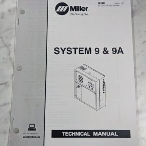 Miller Welder Techinical Service Manual Parts List Book System 9A Tm-1537 1997