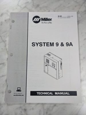 Miller Welder Techinical Service Manual Parts List Book System 9A Tm-1537 1997