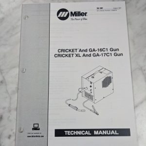 Miller Welder Techinical Service Manual Parts List Cricket Xl Tm-1307 1997-
