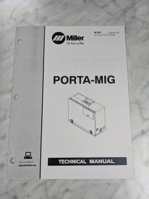 Miller Welder Techinical Service Manual Parts List Book Porta-Mig Tm-1220 1997