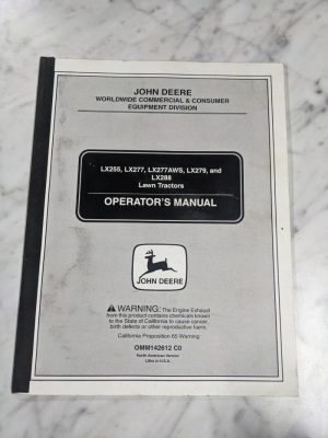 John Deere Operator Service Manual Lx255 277 Aws 279 288 Lawn Tractor Omm142612