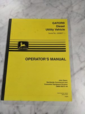 John Deere Operator Service Manual Gator Diesel Utility Vehicle Omm136975 A9 Utv