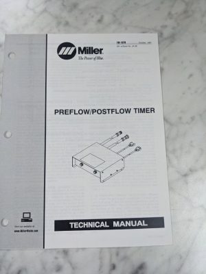 Miller Welder Techinical Manual Service Parts List Pre/Postflow Timer Tm-1079