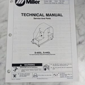 Miller Welder Techinical Manual Service Parts Book S-42Gl S-44Gl Tm-1534 1996