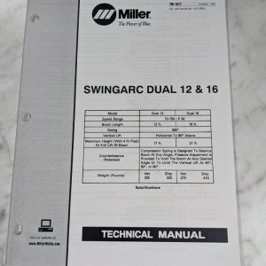 Miller Welder Techinical Manual Service Parts Book Swingarc Dual 12 16 Tm-1517