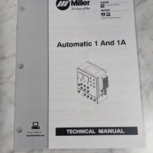 Miller Welder Techinical Manual Service Parts Book Automatic 1A Tm-1518A 1998