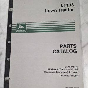 John Deere Service Parts List Manual Catalog Lt133 Lawn Tractor Pc2606