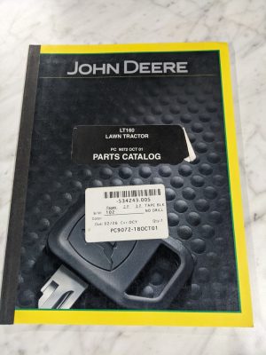 John Deere Service Parts List Manual Catalog Lt160 Lawn Tractor Pc 9072