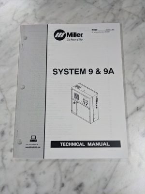 Miller Welder Service Technical Manual Parts List System 9A Tm-1537 1997
