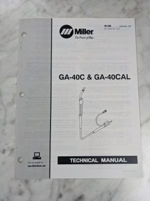 Miller Welder Service Technical Manual Parts List Book Ga-40Cal Tm-1535 1997