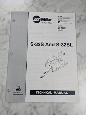Miller Welder Service Technical Manual Parts List S-32Sl Tm-1546B 1998