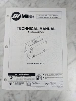 Miller Welder Service Technical Manual Parts List S-32Sc8 Sc12 Tm-1554 1996