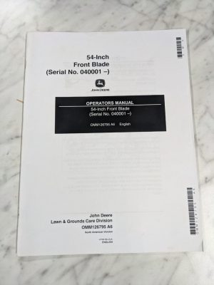 John Deere Operator Service Manual 54” Front Blade Omm126795