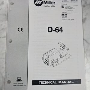 Miller Welder Service Technical Manual Parts List Book D-64 Tm-1582C 1999