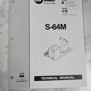 Miller Welder Service Technical Manual Parts List Book S-64M Tm-1585C 1998