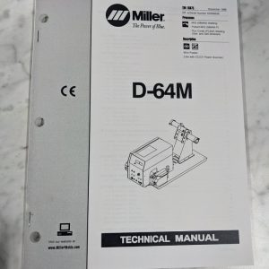 Miller Welder Service Technical Manual Parts List Book D-64M Tm-1587C 1998