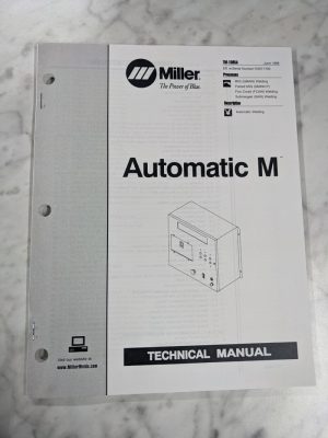 Miller Welder Service Technical Manual Parts List Automatic M Tm-1595A 1998