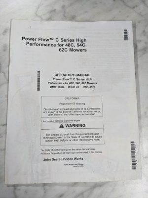 John Deere Operator Service Manual Power Flow C Series Omm158896