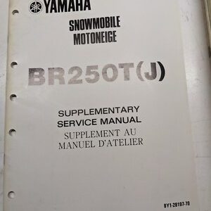 Yamaha Supplementary Service Manual Br250T(J) 8Y1-28197-70 Fr 1984 Snowmobile