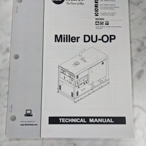 Miller Welder Service Technical Manual Parts List Book Du-Op Tm-494 1999