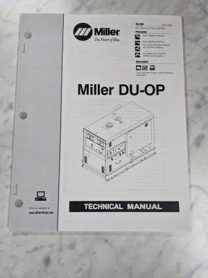 Miller Welder Service Technical Manual Parts List Book Du-Op Tm-494 1999