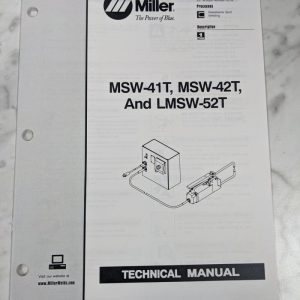Miller Weder Service Technical Manual Parts Msw-41T 42T Lmsw-52T Tm-708B 1999