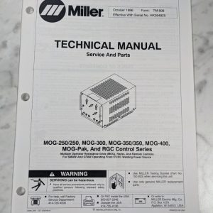 Miller Weder Service Technical Manual Parts List Mog-250 300 350 400 Pak Tm-808